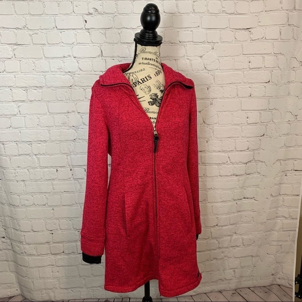 Kenneth Cole REACTION Women Red Zip Up Hoodie S